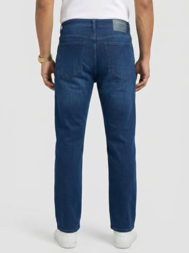Spykar Dark Blue Loose Fit Low Rise Jeans for Men
