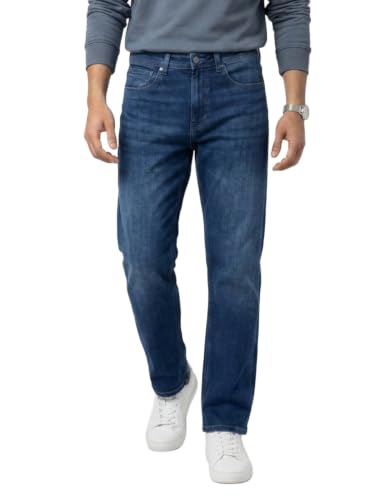 Spykar Dark Blue Loose Fit Low Rise Jeans for Men