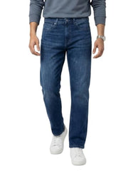 Spykar Dark Blue Loose Fit Low Rise Jeans for Men