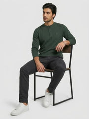 Spykar Green Regular Fit T-Shirt for Men