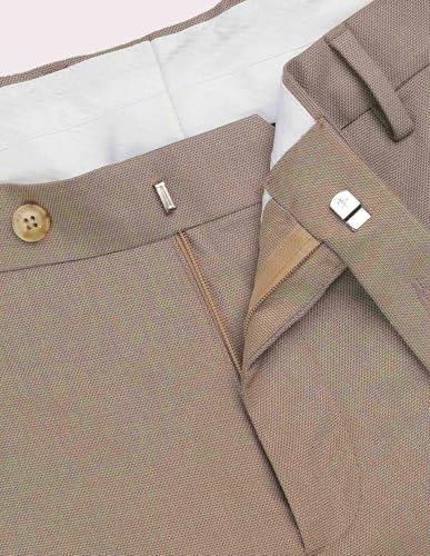 Arrow Men's Textured Dobby Trousers (ARAKTR2122_Dark Khaki_36)