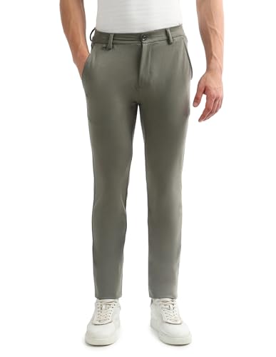 Arrow Sports Men's Slim Casual Pants (ASAKTR2404_Navy