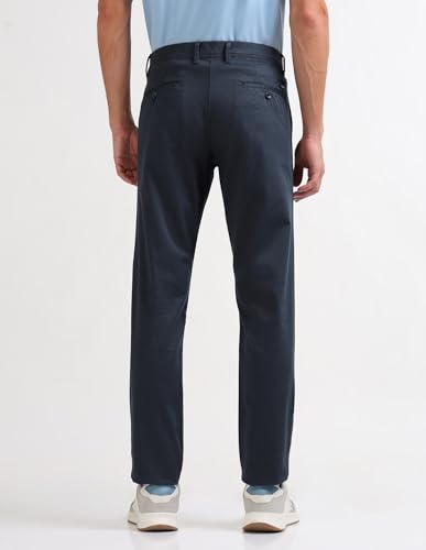 Arrow Sports Men's Slim Casual Pants (ASAKTR2435_Navy