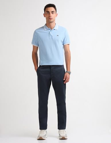 Arrow Sports Men's Slim Casual Pants (ASAKTR2435_Navy