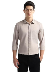 Arrow Men's Regular Fit Shirt (ARAKSH0443_Beige