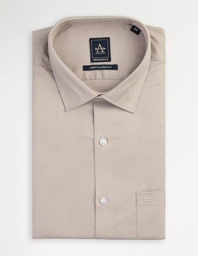 Arrow Men's Regular Fit Shirt (ARAKSH0443_Beige
