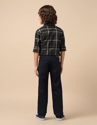 USPA Kids Boys Mid Rise Relaxed Fit Jeans (UKJEN767_Dark Blue_6-7 Years)