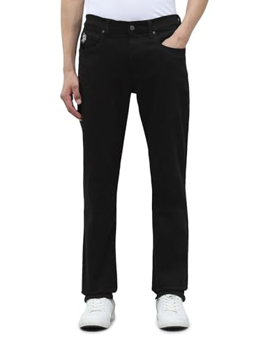 U.S. Polo Assn. Denim Co. Men's Harold Slim Straight Fit Black Jeans (UDJEN1906_Black_30)