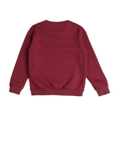 U.S. Polo Assn. Kids Boy's Cotton Crew Neck Sweatshirt (UKSWS0290_Maroon