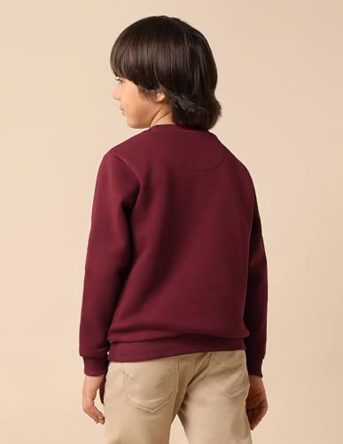 U.S. Polo Assn. Kids Boy's Cotton Crew Neck Sweatshirt (UKSWS0290_Maroon
