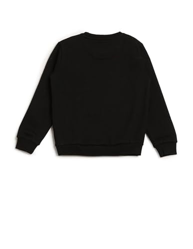U.S. Polo Assn. Kids Boy's Cotton Crew Neck Sweatshirt (UKSWS0291_Black
