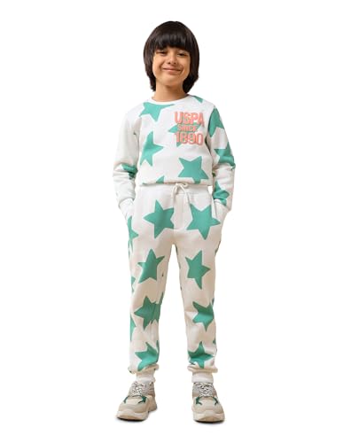 U.S. Polo Assn. Kids Boy's Cotton Crew Neck Sweatshirt (UKSWS0302_Off White