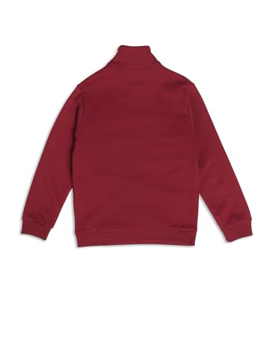 U.S. Polo Assn. Kids Boy's Cotton High Neck Sweatshirt (UKSWS0312_Dark Red
