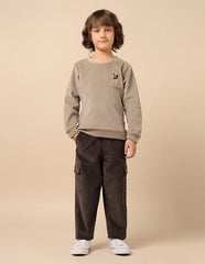 U.S. Polo Assn. Kids Boy's Cotton Crew Neck Sweatshirt (UKSWS0317_Beige