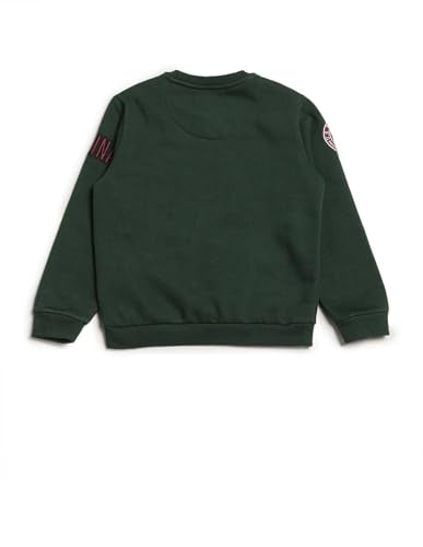 U.S. Polo Assn. Kids Boy's Cotton Crew Neck Sweatshirt (UKSWS0327_Dark Green