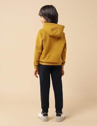 U.S. Polo Assn. Kids Boy's Cotton Neck Hooded Sweatshirt (UKSWS0330_Yellow