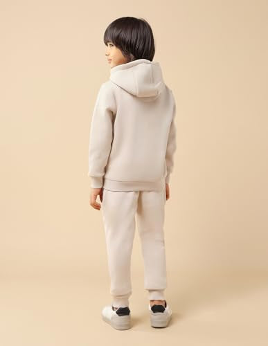 U.S. Polo Assn. Kids Boy's Cotton Neck Hooded Sweatshirt (UKSWS0370_Light Brown