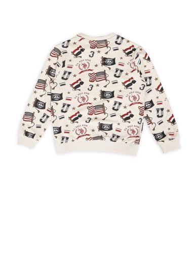USPA Kids Boys Brand Printed Regular Fit Sweatshirt (UKSWS0374_White_2-3 Years)
