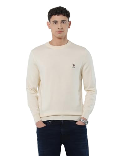 U.S.Polo Association Men's Solid Regular Fit Sweater