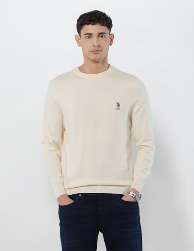 U.S.Polo Association Men's Solid Regular Fit Sweater