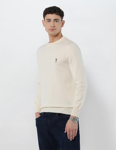 U.S.Polo Association Men's Solid Regular Fit Sweater