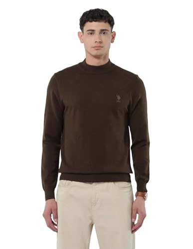 U.S.Polo Association Men's Mock Neck Regular Fit Sweater