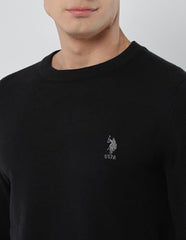 U.S.Polo Association Men's Solid Regular Fit Sweater