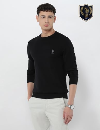 U.S.Polo Association Men's Solid Regular Fit Sweater