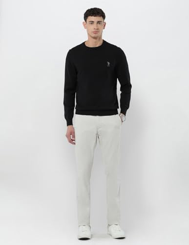 U.S.Polo Association Men's Solid Regular Fit Sweater