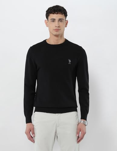 U.S.Polo Association Men's Solid Regular Fit Sweater