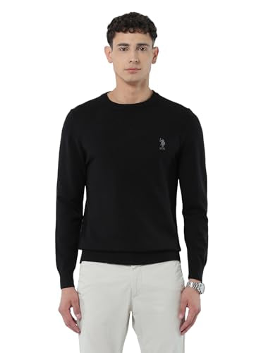 U.S.Polo Association Men's Solid Regular Fit Sweater