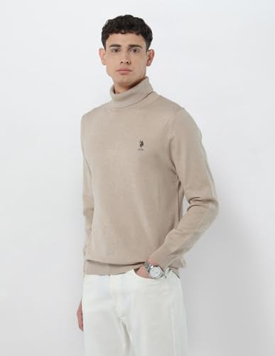 U.S.Polo Association Men's Turtleneck Regular Fit Sweater
