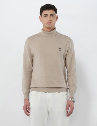 U.S.Polo Association Men's Turtleneck Regular Fit Sweater