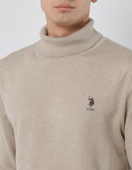 U.S.Polo Association Men's Turtleneck Regular Fit Sweater