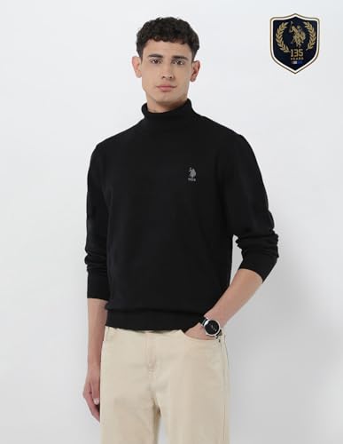 U.S.Polo Association Men's Turtleneck Regular Fit Sweater