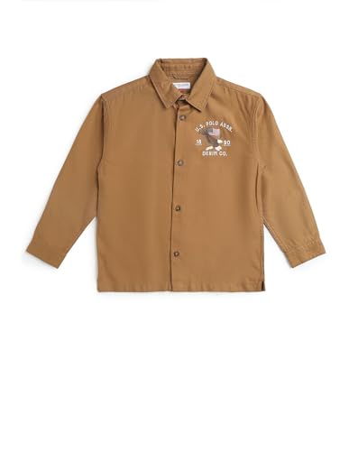 U.S. Polo Assn. Kids Boy's Regular Fit Shirt (UKSHT1732_Khaki