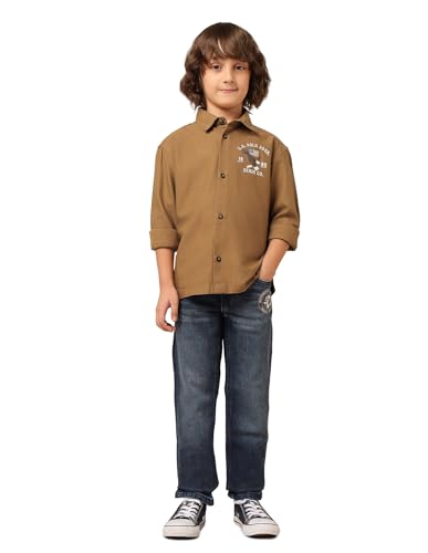 U.S. Polo Assn. Kids Boy's Regular Fit Shirt (UKSHT1732_Khaki