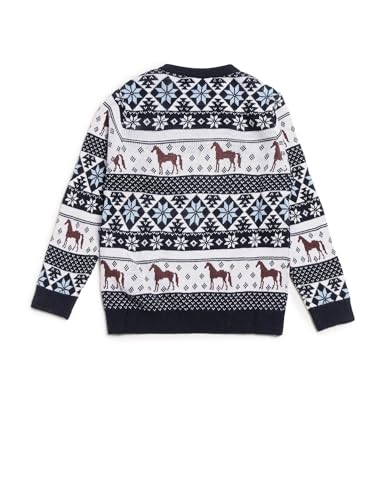 U.S. Polo Assn. Kids Boy's Acrylic Crew Neck Pullover Sweater (UKSWE0164_Navy