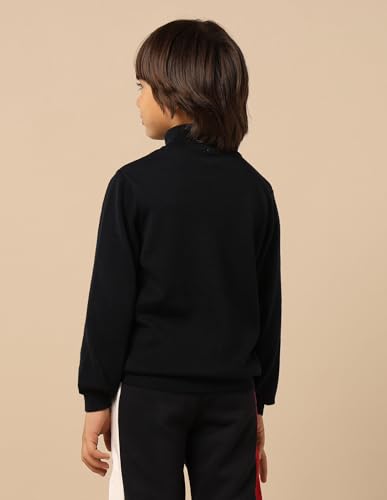 U.S. Polo Assn. Kids Boy's Cotton Turtle Neck Pullover Sweater (UKSWE0172_Navy