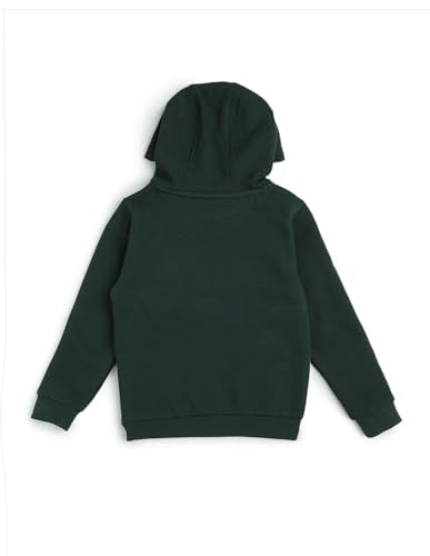 U.S. Polo Assn. Kids Boy's Cotton Neck Hooded Sweatshirt (UKSWS0329_Dark Green