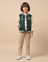 U.S. Polo Assn. Kids Boy's Cotton Collared Neck Sweatshirt (UKSWS0331_Dark Green