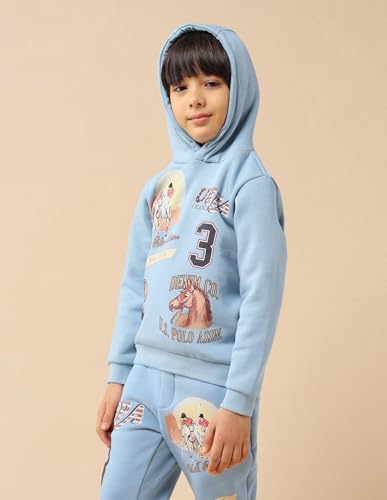 USPA Kids Boys Graphic Brand Printed Regular Fit Sweatshirt (UKSWS0375_Blue_2-3 Years)
