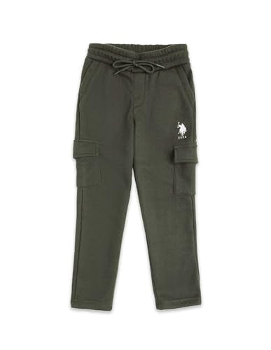 U.S. Polo Assn. Kids Boy's Regular Track Pants (UKTRK0272_Olive