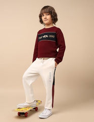 U.S. Polo Assn. Kids Boy's Regular Track Pants (UKTRK0297_Off White