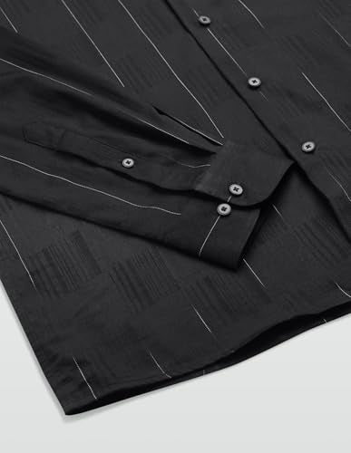 Arrow Newyork Men's Self Design Vertical Striped Manhattan Slim Fit Shirt