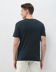 U.S. Polo Assn. Denim Co. Men's Brand Embossed Black & Gold Slim Fit T-Shirt (UDTSH4003_Teal_XL)