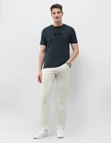 U.S. Polo Assn. Denim Co. Men's Brand Embossed Black & Gold Slim Fit T-Shirt (UDTSH4003_Teal_XL)