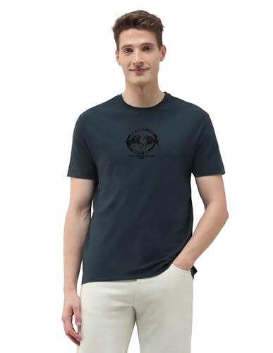 U.S. Polo Assn. Denim Co. Men's Brand Embossed Black & Gold Slim Fit T-Shirt (UDTSH4003_Teal_XL)