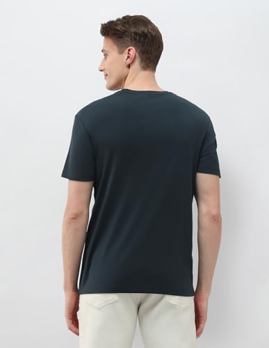 U.S. Polo Assn. Denim Co. Men's Brand Embossed Black & Gold Slim Fit T-Shirt (UDTSH4003_Teal_XL)
