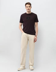 U.S. Polo Assn. Denim Co. Men's Solid Slim Fit Black & Gold T-Shirt